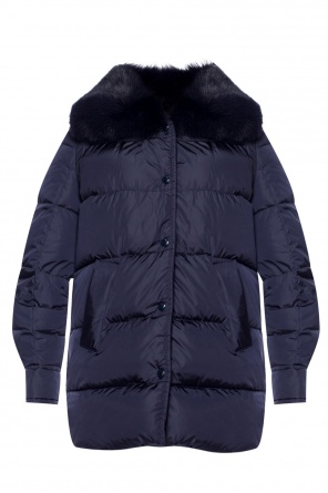 'mesange' quilted down jacket with detachable collar, zdjęcie 1 'mesange' quilted down jacket with detachable collar od Moncler